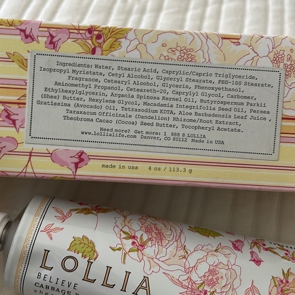 Anthropologie Lollia Shea Butter Hand Cream Canbage Rose & Citrus NWTB - Picture 4 of 5